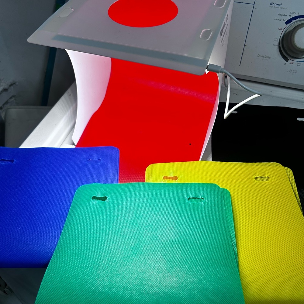 Set for  take item photo box LED light 7 backgrounds